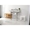 Kingston Brass 36 Carrara Marble Console Sink with Stainless Steel Legs, Marble WhitePolished Nickel LMS36M86ST - alternate 3